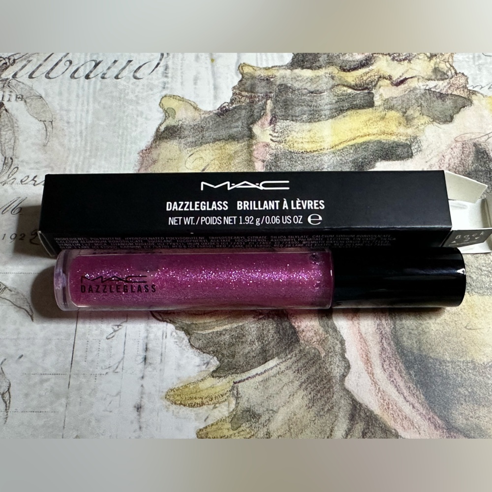 MAC COSMETICS STOP! LOOK! Purple DAZZLEGLASS BNIB lipgloss lipglass Rare Dazzle